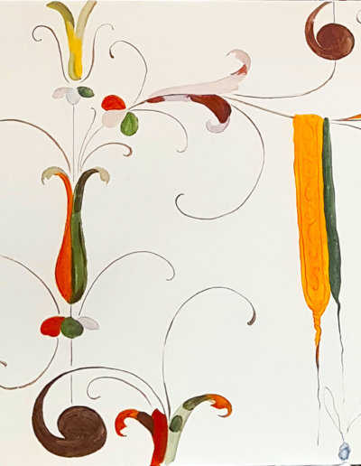 porte décor arabesques bas 58 x 67